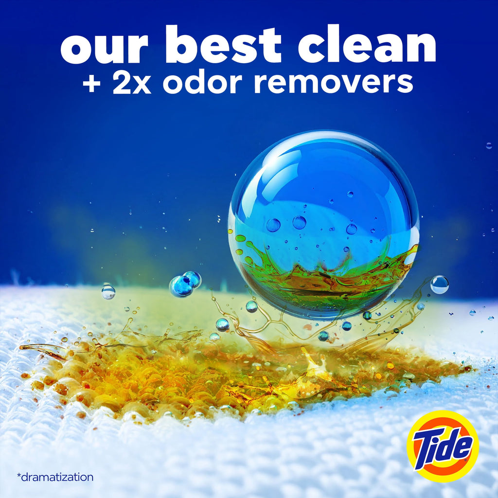 Tide Power PODS Laundry Detergent Soap Pacs with Odor Defense + Oxi, Original Scent, 18 Count