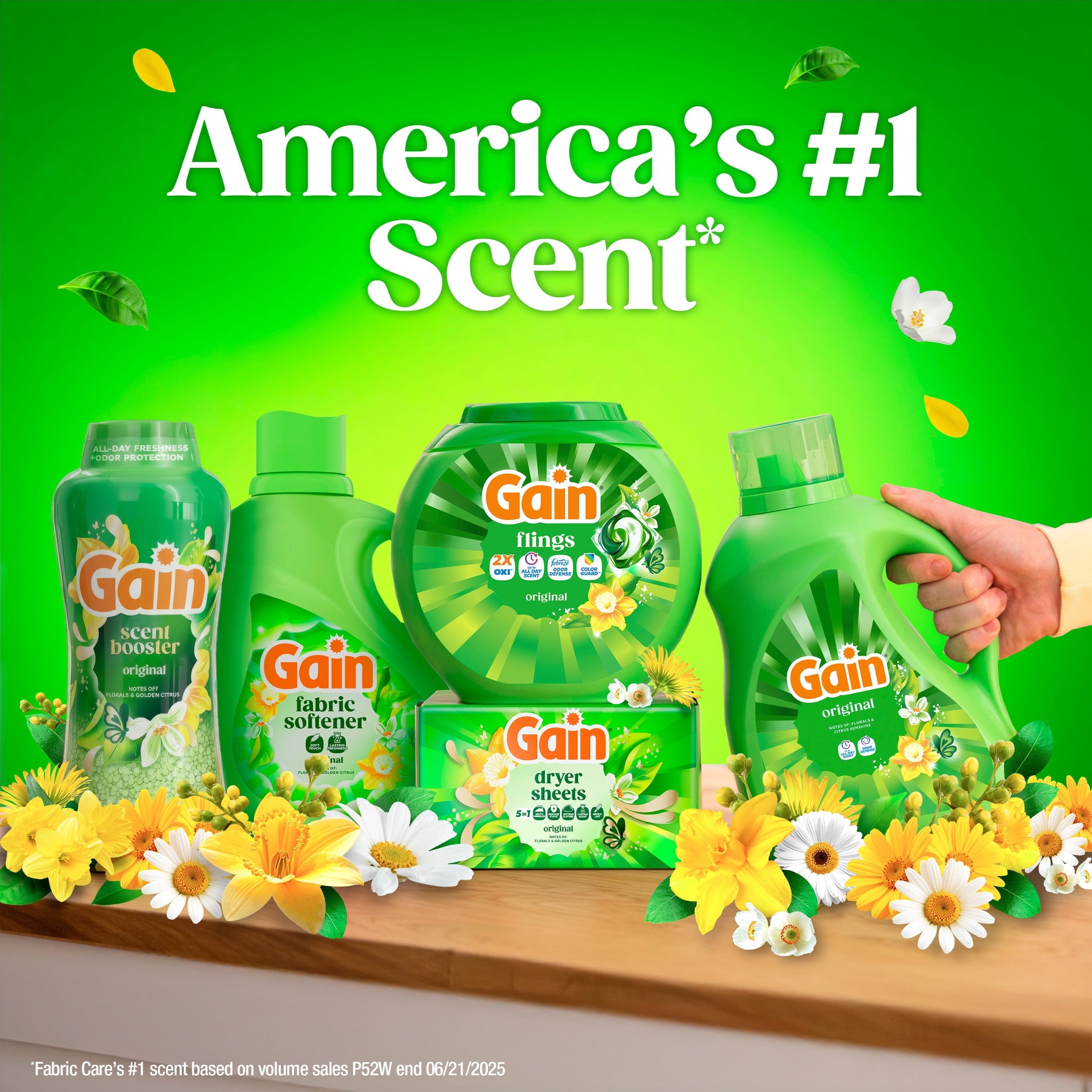 Gain Laundry Detergent Liquid, Now with Odor Defense, Original Scent, 81 fl oz, 61 Loads