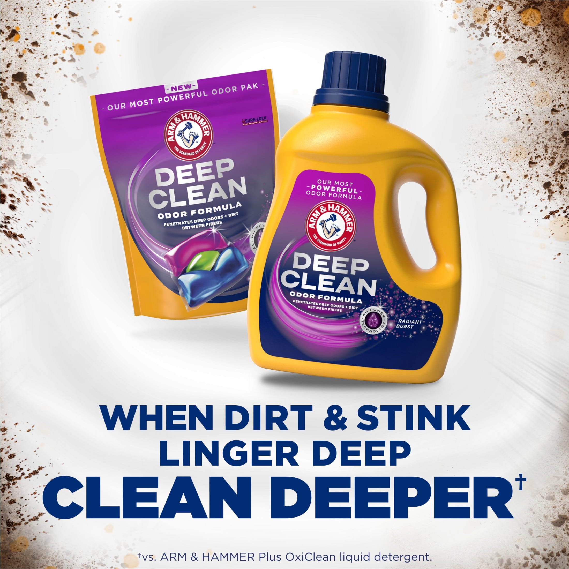 ARM & HAMMER Deep Clean Odor Formula, Liquid Laundry Detergent, 102 fl oz, 68 Loads