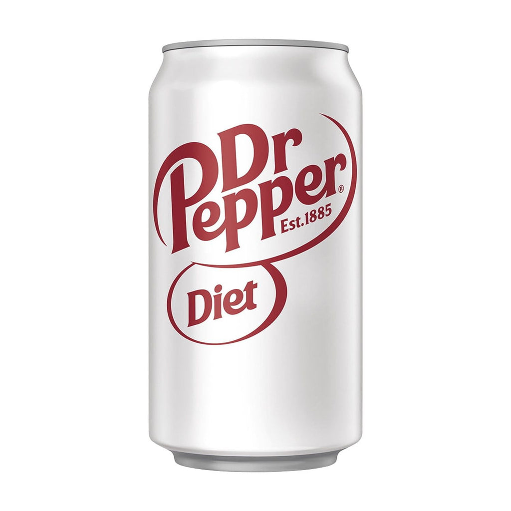 Diet Dr Pepper Soda Pop, 12 fl oz cans, 18 pack