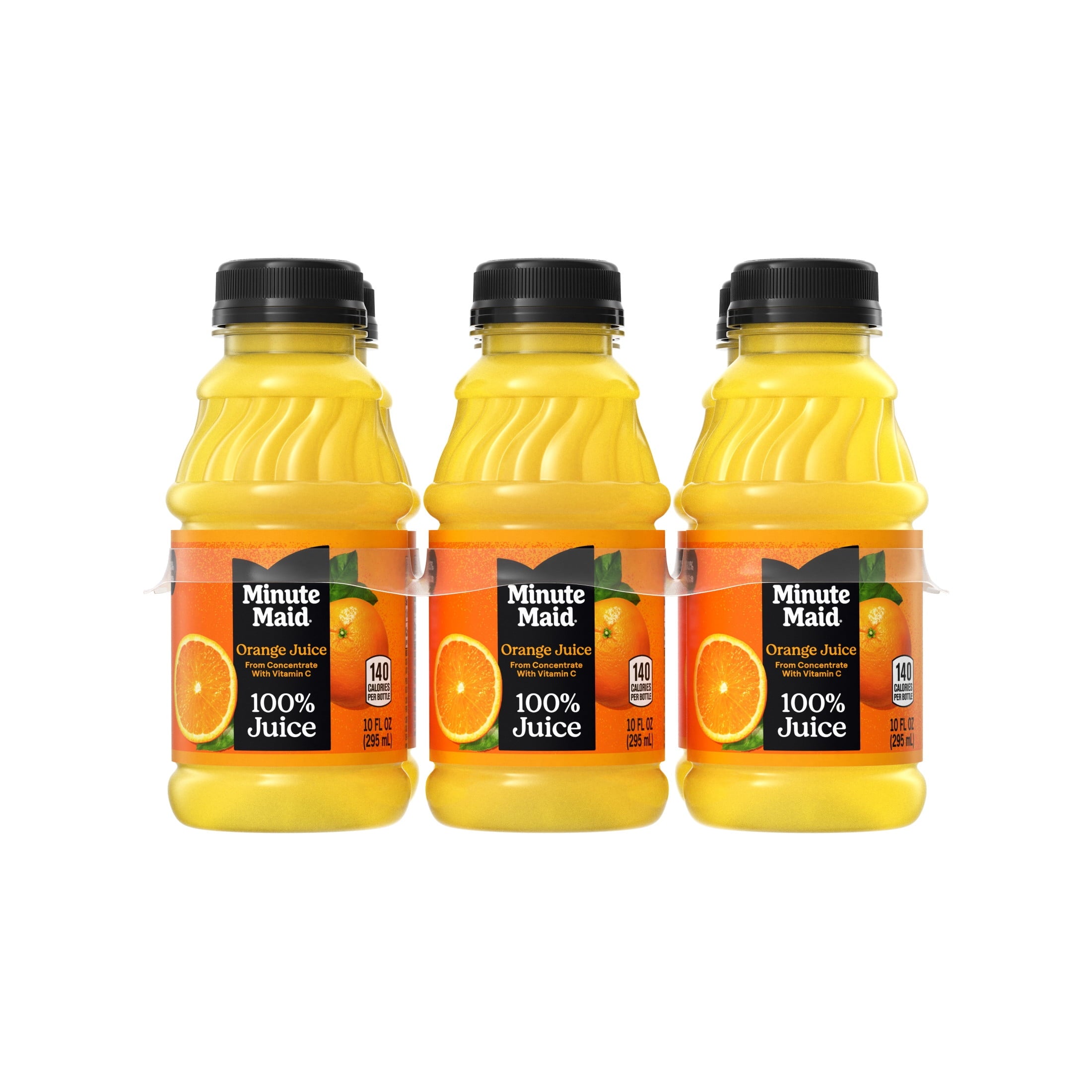 Minute Maid Orange Juice Bottles, 10 fl oz, 6 Pack