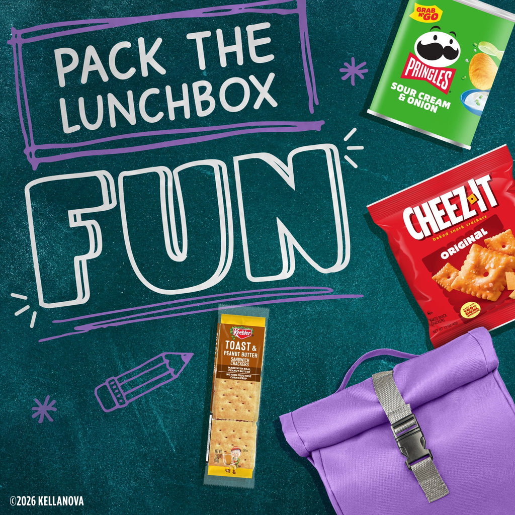 Pringles Potato Crisps Chips, Lunch Snacks, Snack Cups, Original, 8oz Tray (12 Cups)