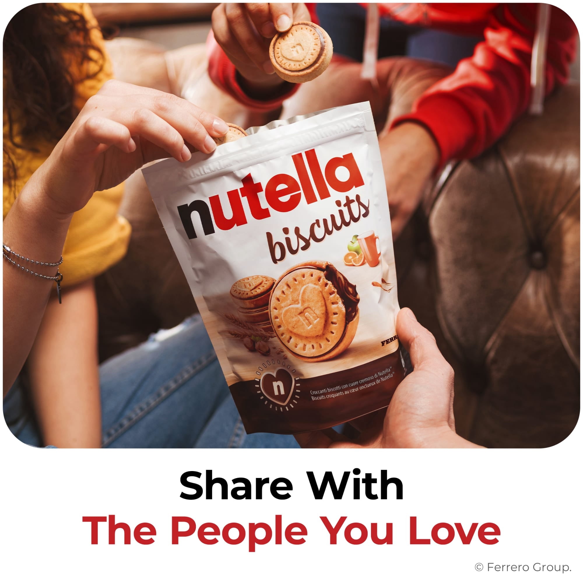 Nutella Biscuits Cookies Filled with Nutella Hazelnut Spread, Sweet Snack Pack, 9.7 oz