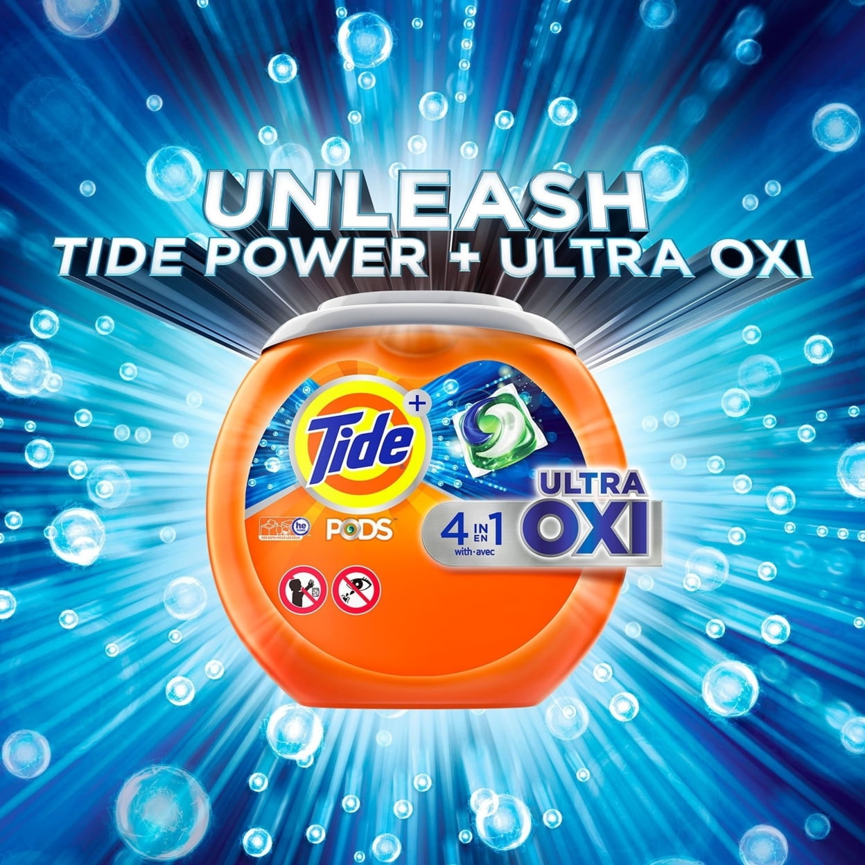 Tide PODS Ultra Oxi Liquid Detergent Pacs (104 Count)