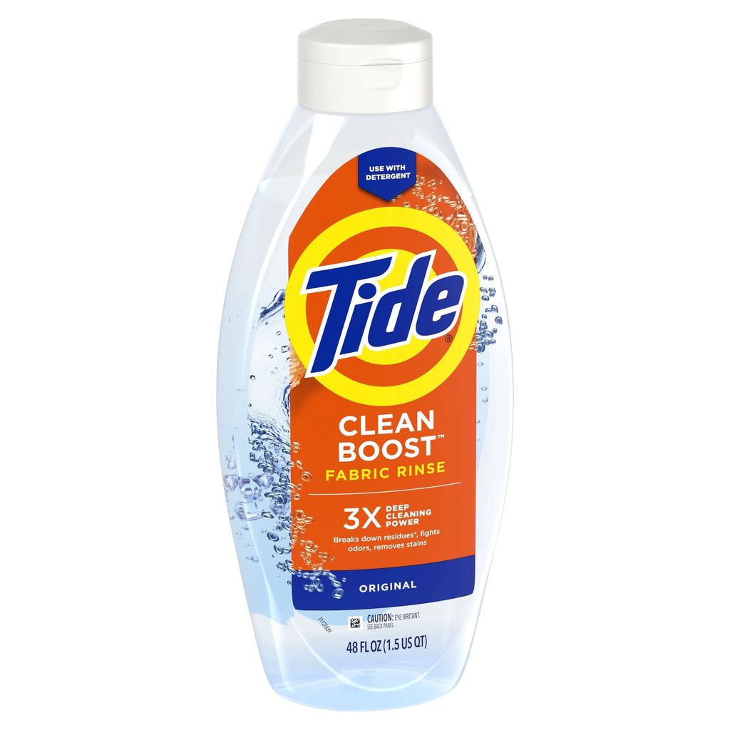 Tide Clean Boost Fabric Softener Rinse, Removes Odors and Residues, Original Scent, 48 fl oz