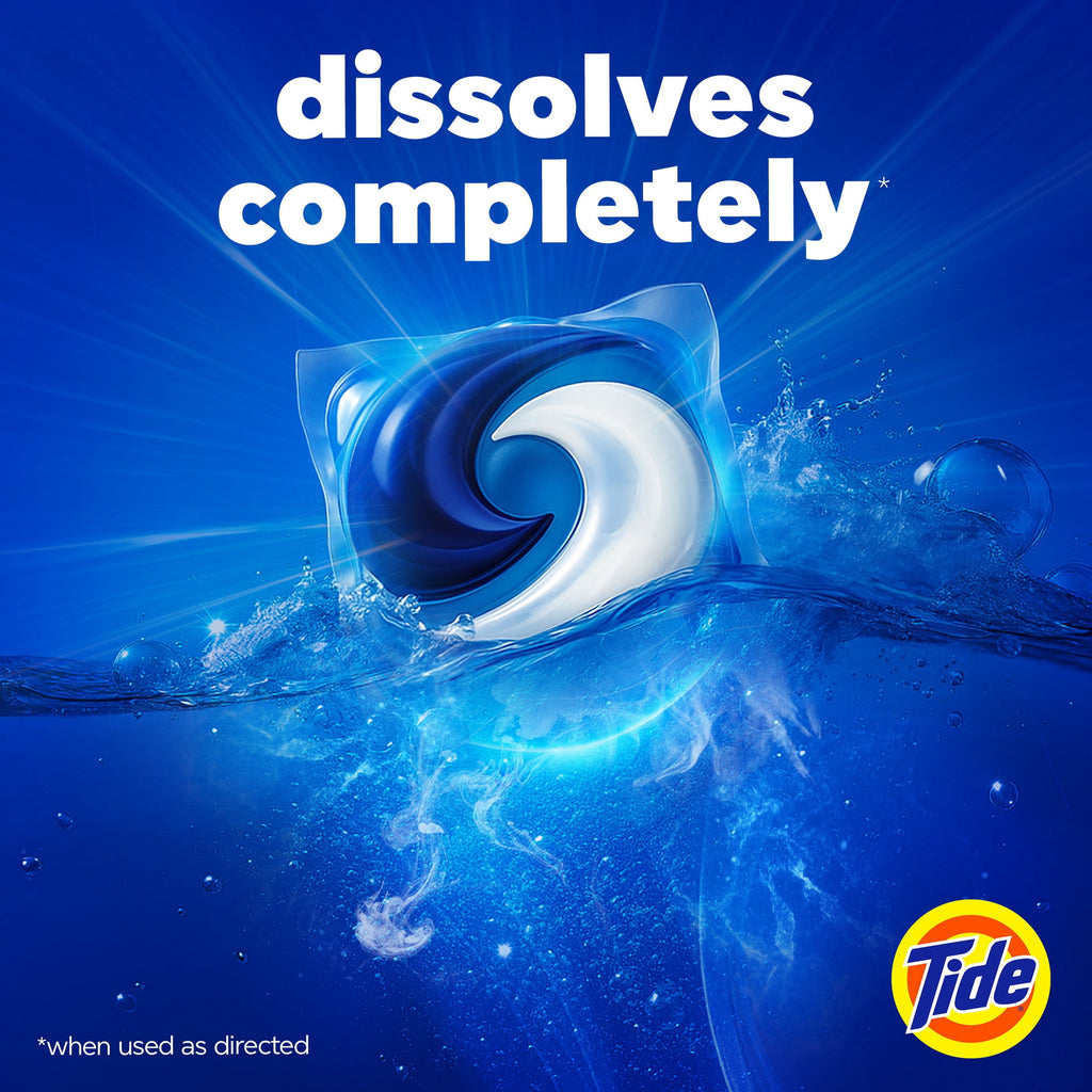Tide Power PODS Laundry Detergent Soap Pacs with Odor Defense + Oxi, Original Scent, 18 Count