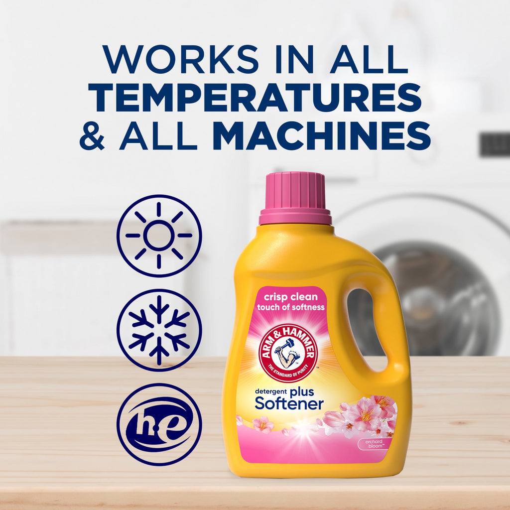ARM & HAMMER Plus a Touch of Softener, 77 Loads, Liquid Laundry Detergent, 100.5 Fl oz