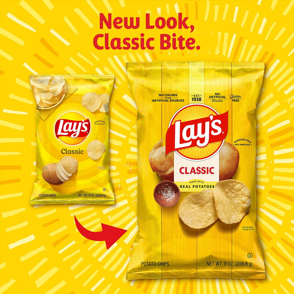 Lay's Potato Chip Variety Pack Snack Chips, 40 Count Multipack