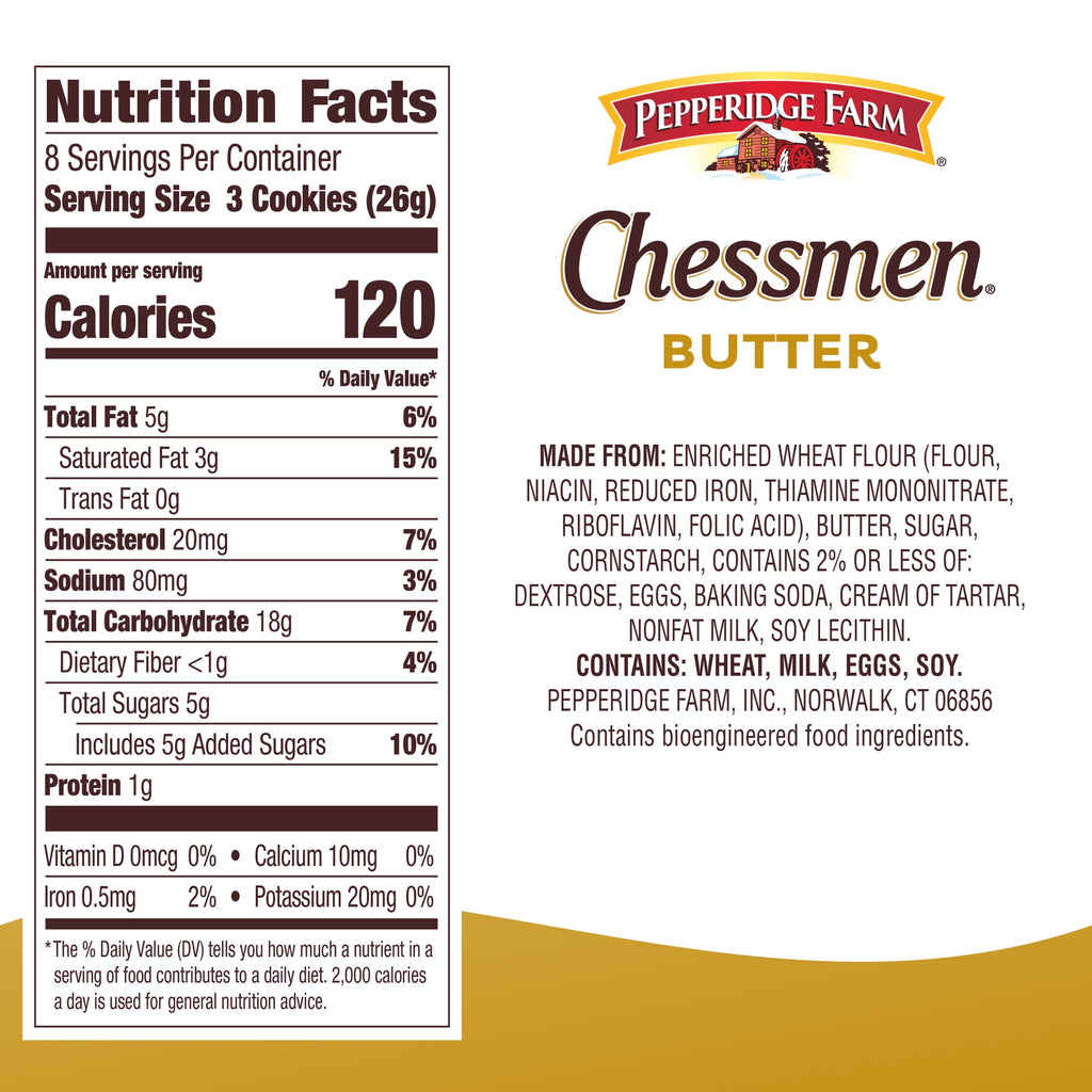 Pepperidge Farm Chessmen Salted Caramel Cookies, 7.25 oz Bag