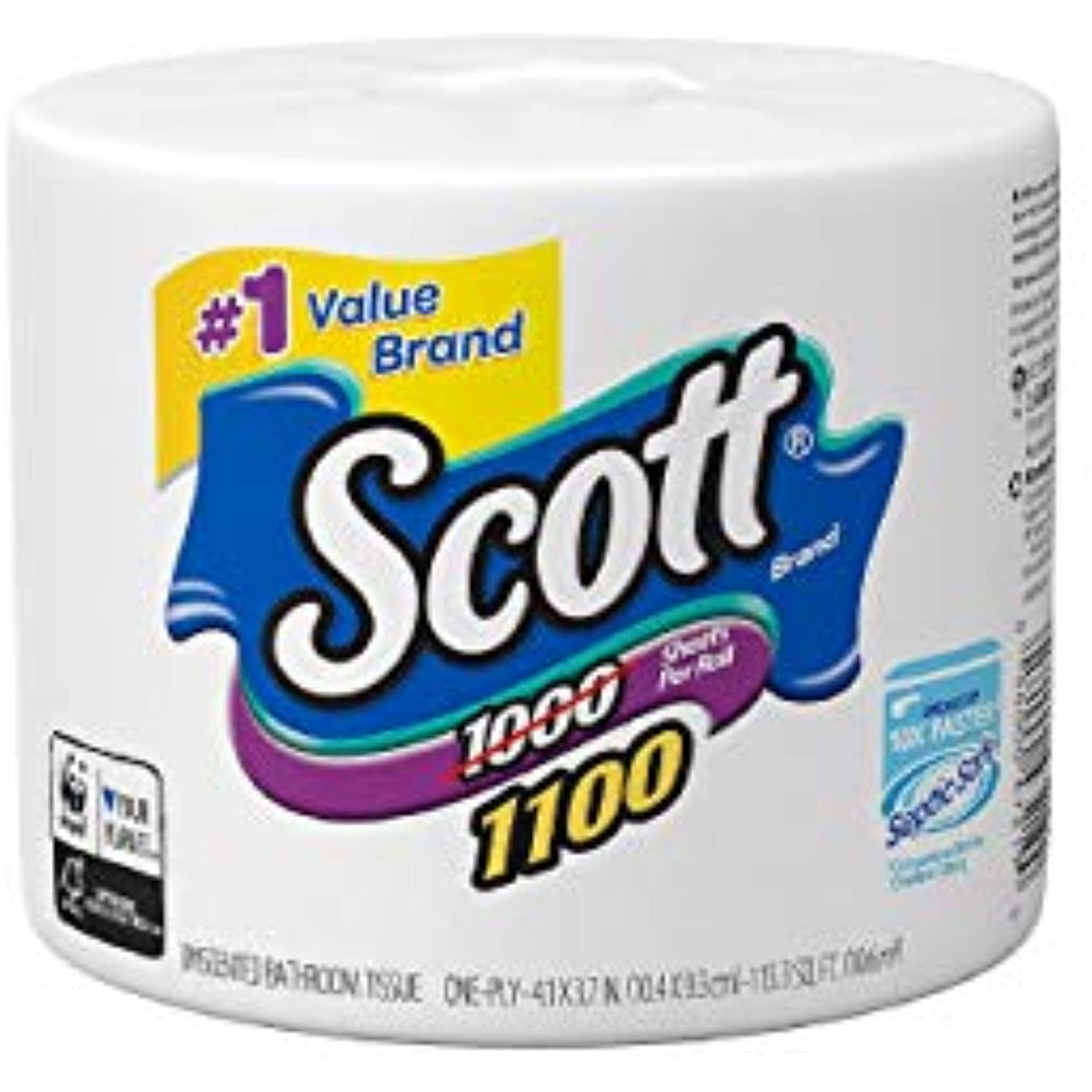 Scott 1100 Unscented Bath Tissue, 36 Rolls, 36 x 1100