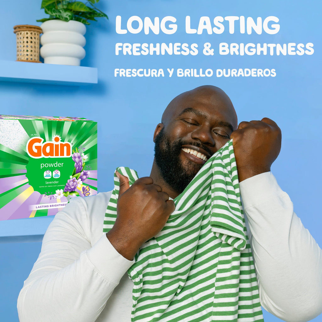 Gain Powder Laundry Detergent, Lavender Scent, 123 oz, 133 Loads