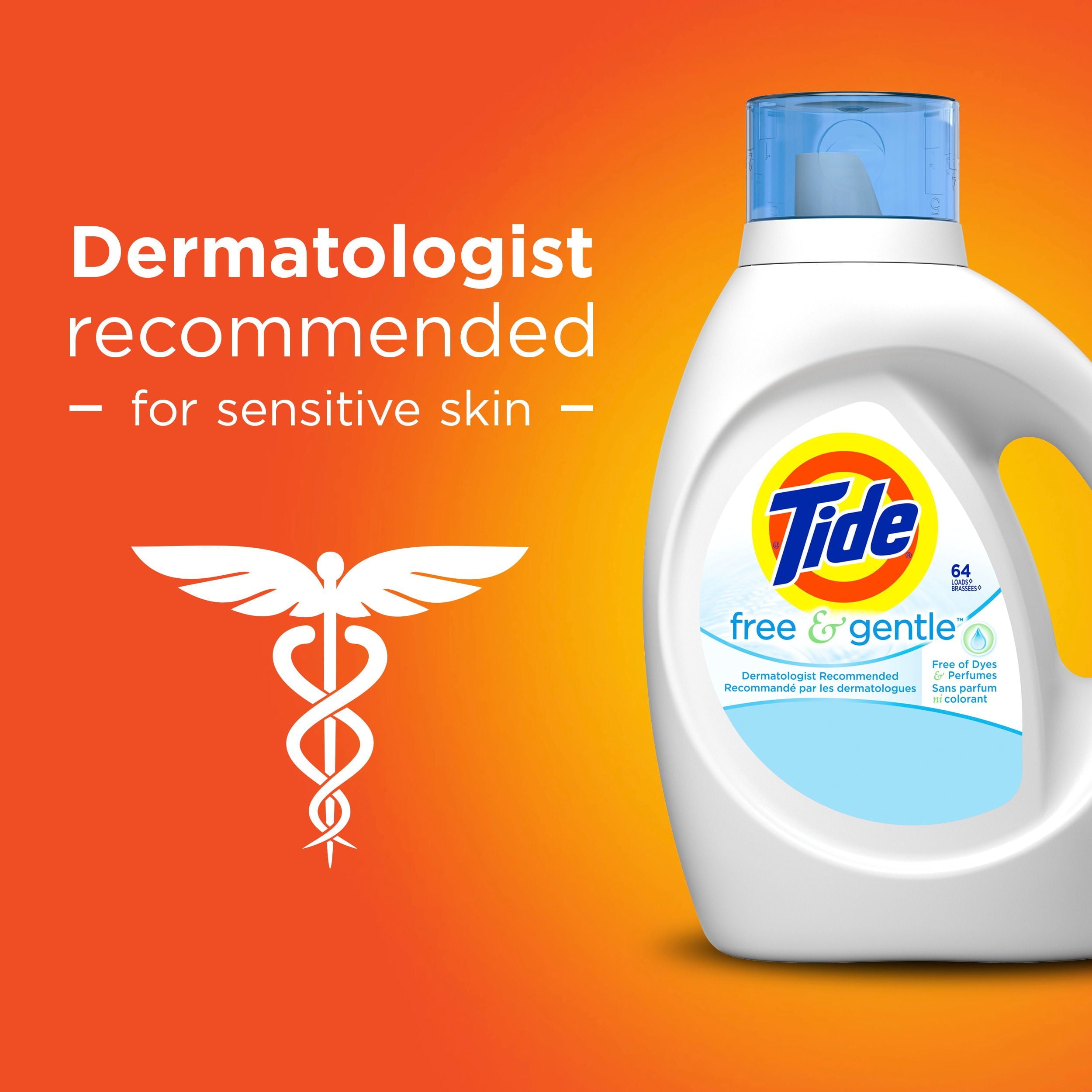 Tide Free & Gentle Liquid Laundry Detergent, 64 Loads 92 fl oz