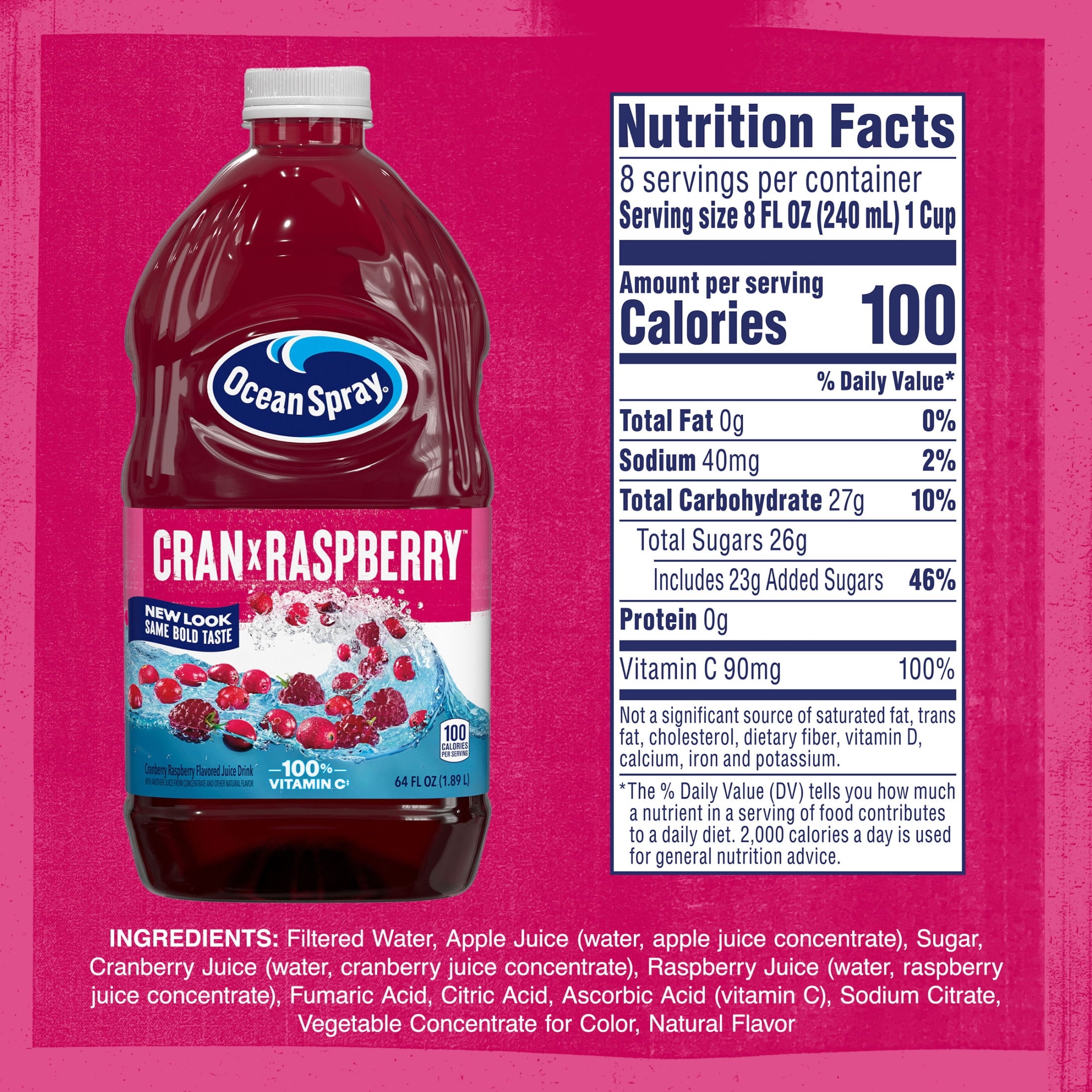 Ocean Spray® Cran-Raspberry® Cranberry Raspberry Juice Drink, 64 fl oz Bottle
