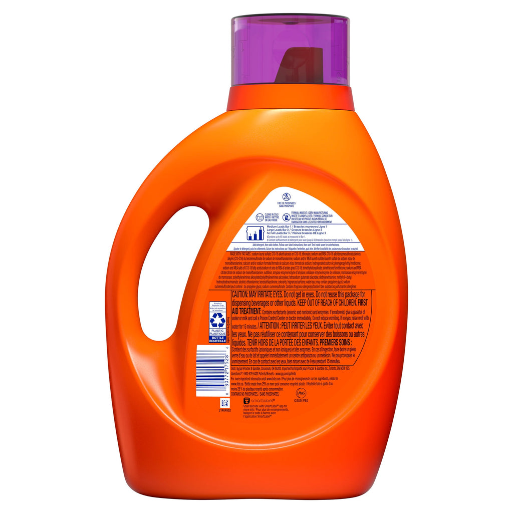 Tide Liquid Laundry Detergent, Ultra Febreze Spring and Renewal Scent, 92 fl oz, 65 Loads