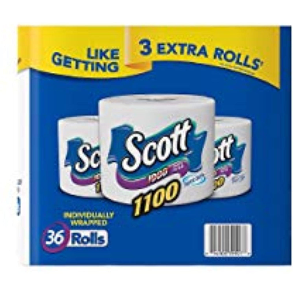 Scott 1100 Unscented Bath Tissue, 36 Rolls, 36 x 1100
