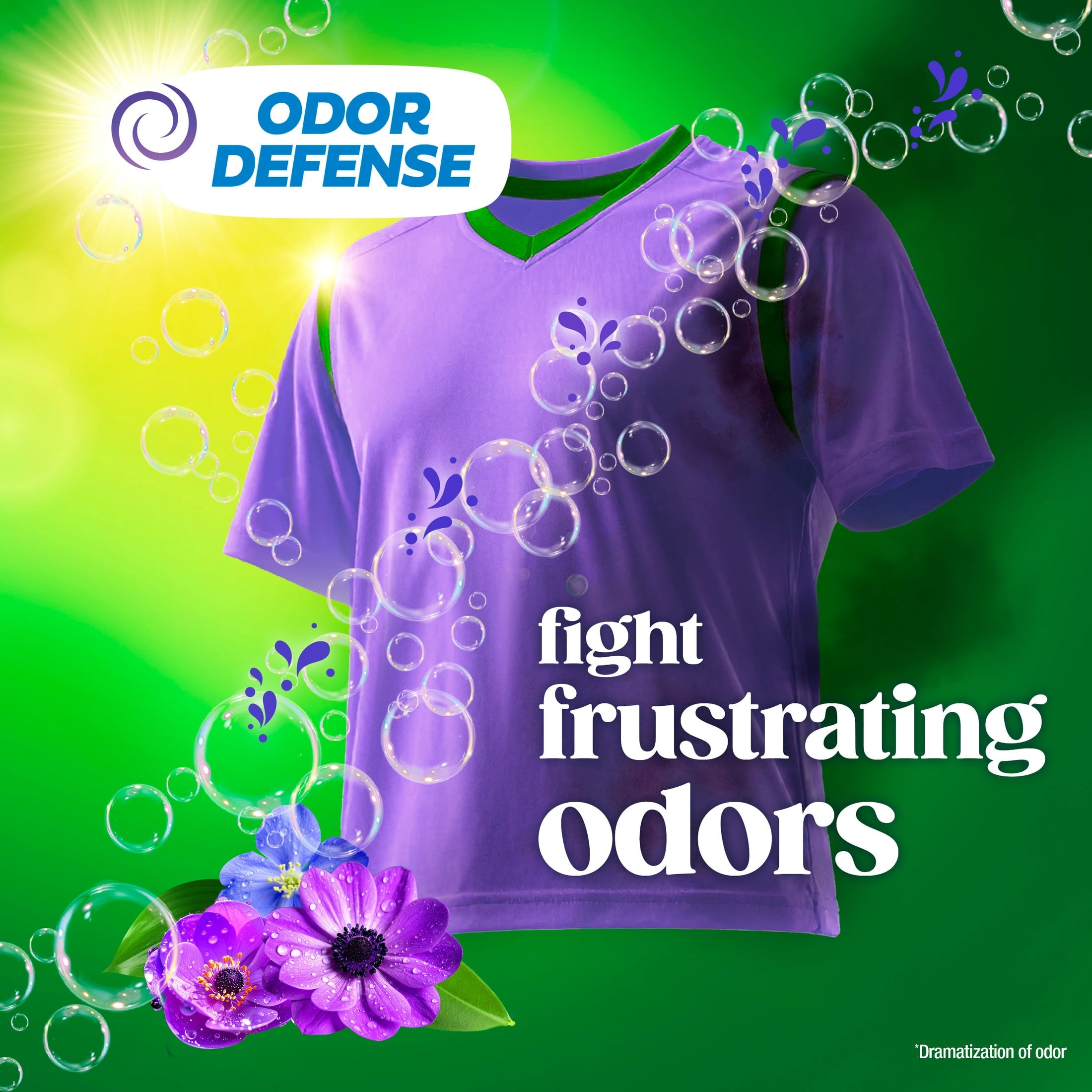 Gain Laundry Detergent Liquid, Now with Odor Defense, Relaxing Dewdrop Scent, 132 fl oz, 100 Loads