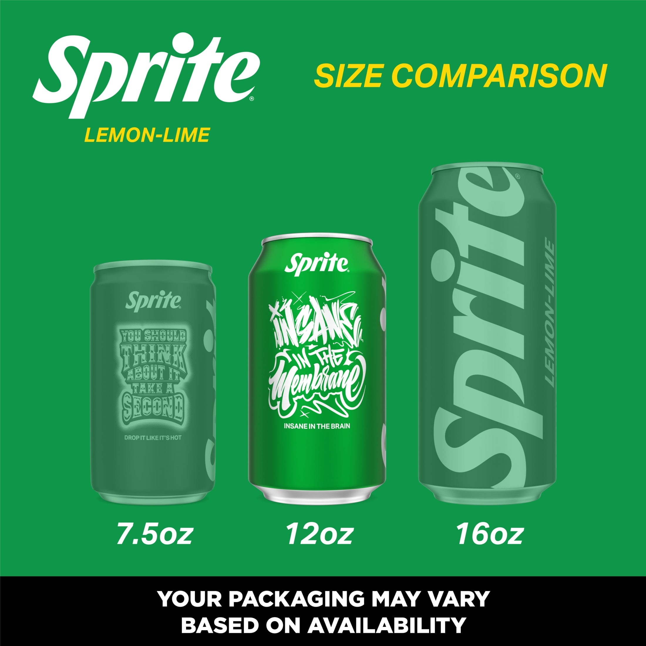 Sprite Lemon-Lime Caffeine Free Soda Pop Fridge Pack Cans, 12 fl oz, 12 Pack