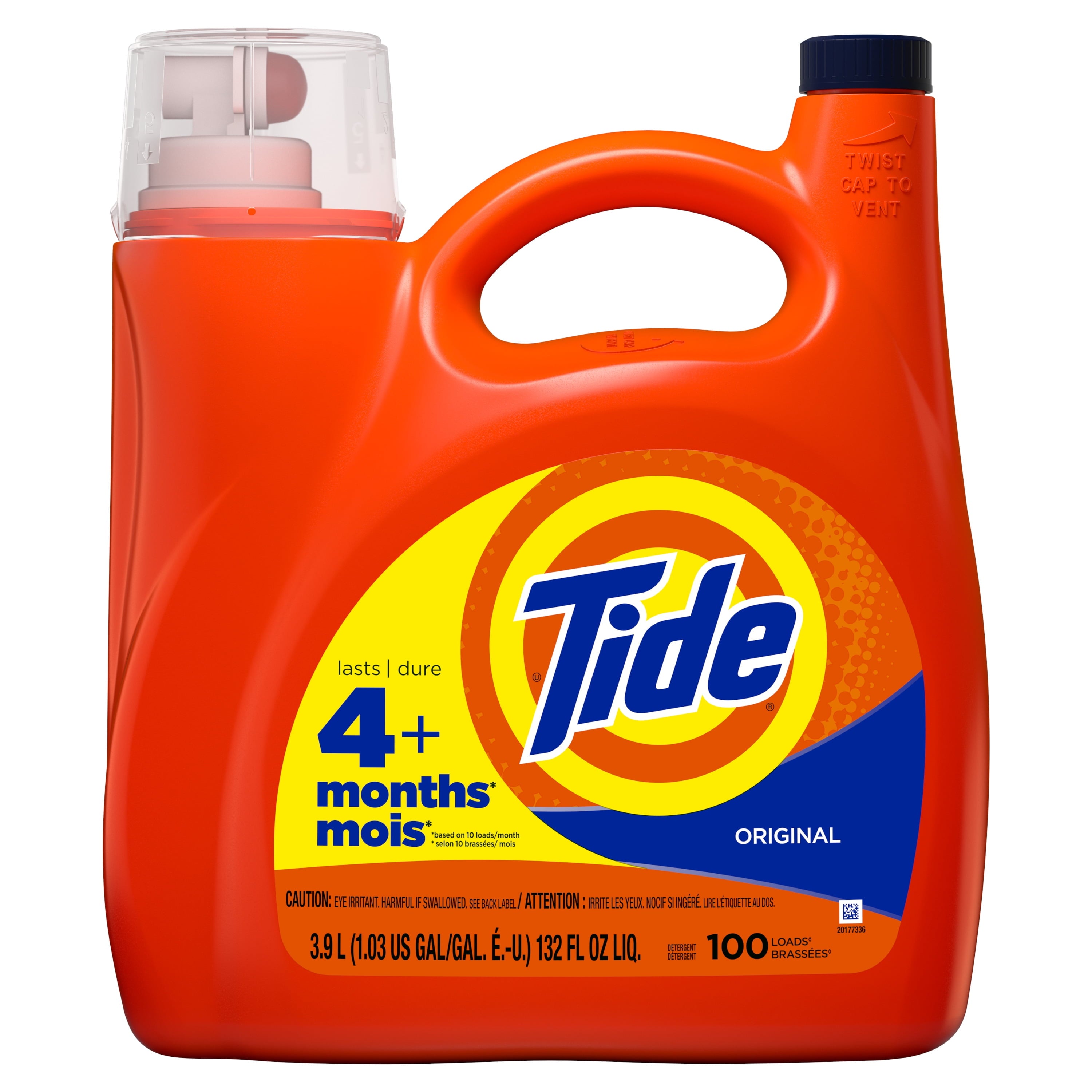 Tide Liquid Laundry Detergent, Original Scent, 132 fl oz, 100 Loads