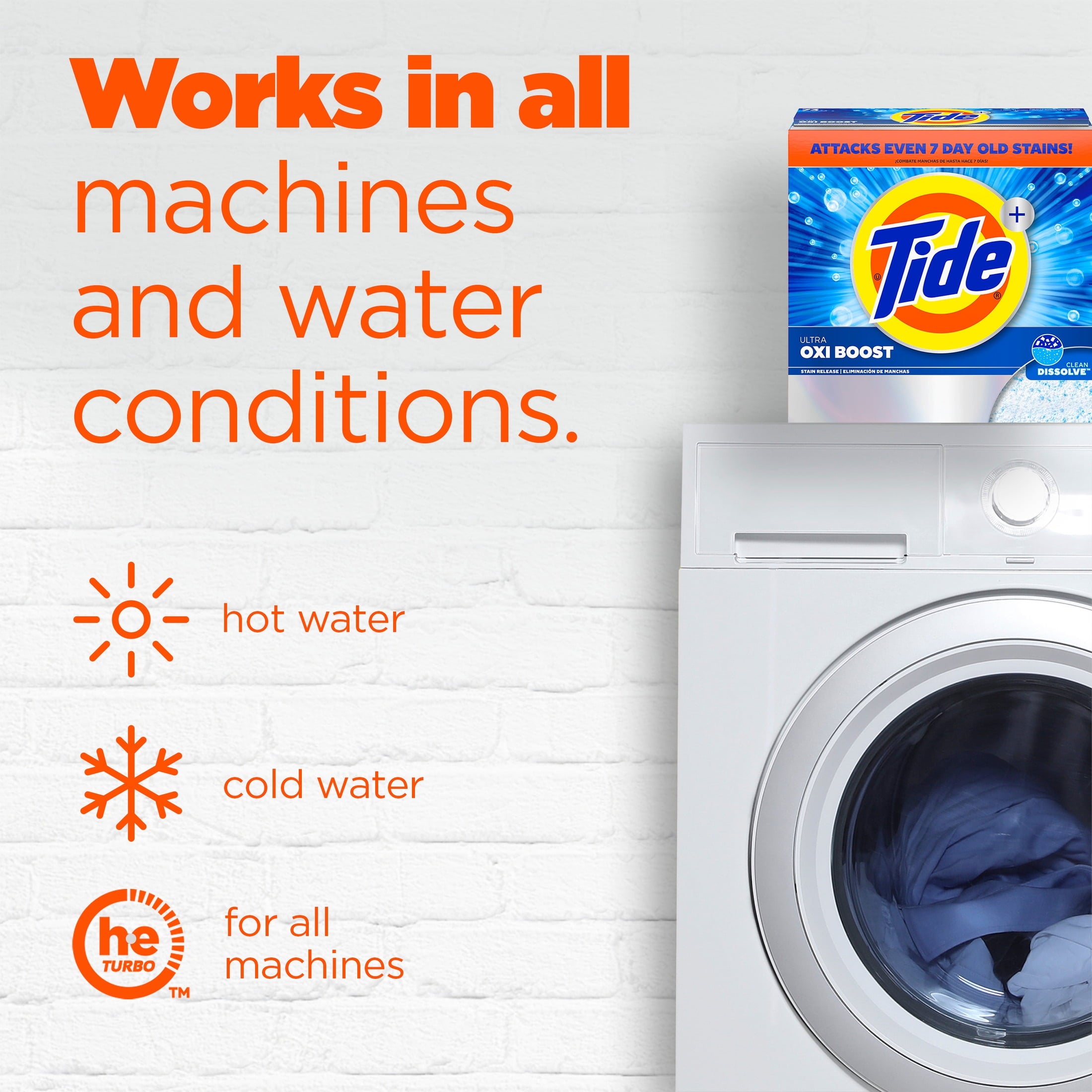 Tide Laundry Detergent Plus Ultra Oxi Powder, 73 Loads, 114 oz