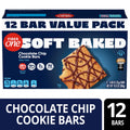 Fiber One Soft Baked Chocolate Chip Cookie Bars, Fiber Snacks, Value Pack, 12 Ct, 10.6 oz