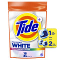Tide Power PODS White Laundry Detergent Pacs, Brilliant Whitening + Color Protect, 18 Count