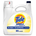 Tide Simply Liquid Laundry Detergent, Free & Sensitive, 85 Loads, 107 fl oz