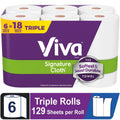 Viva Signature Cloth Paper Towels, 6 Triple Rolls, 129 Sheets per Roll