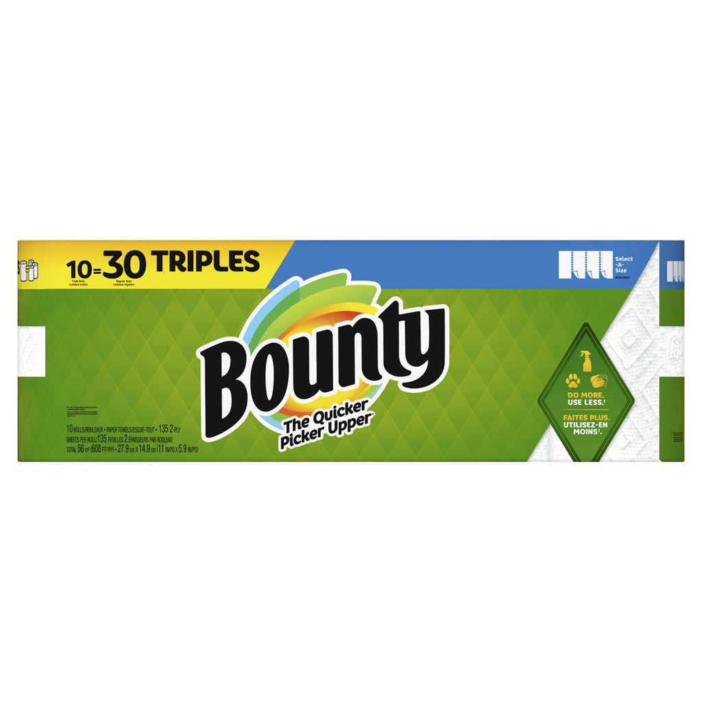 Bounty Paper Towels Select-a-Size, 10 Triple Rolls