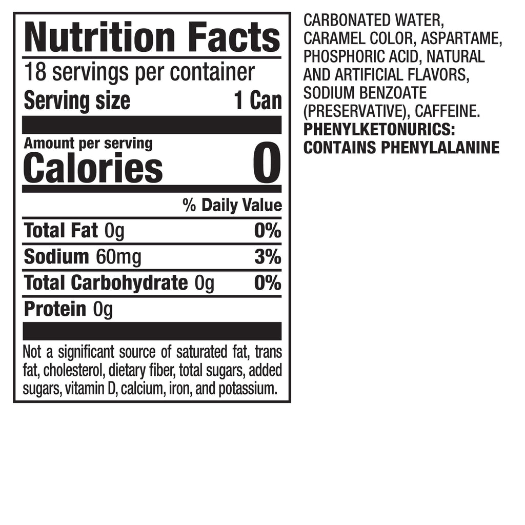 Diet Dr Pepper Soda Pop, 12 fl oz cans, 18 pack