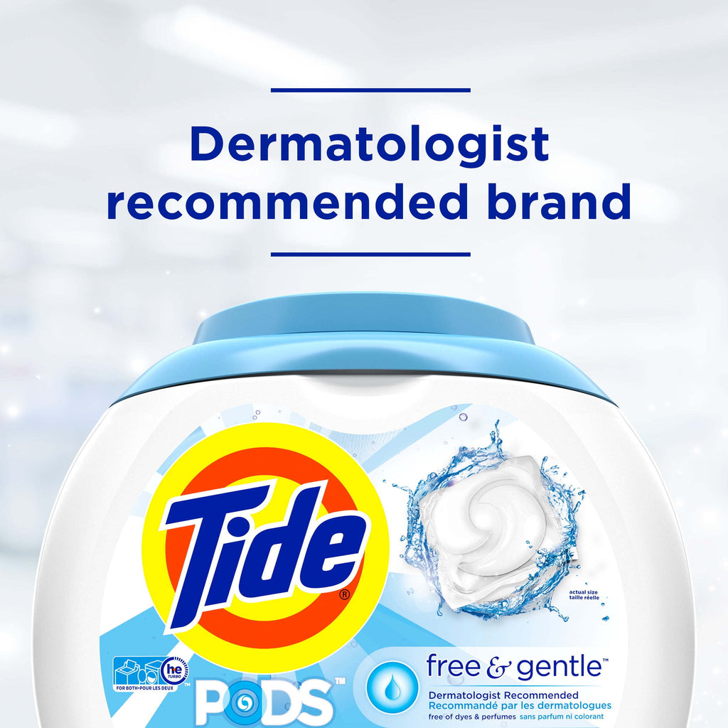 Tide Pods Laundry Detergent Soap Packs, Free and Gentle, 42 Count