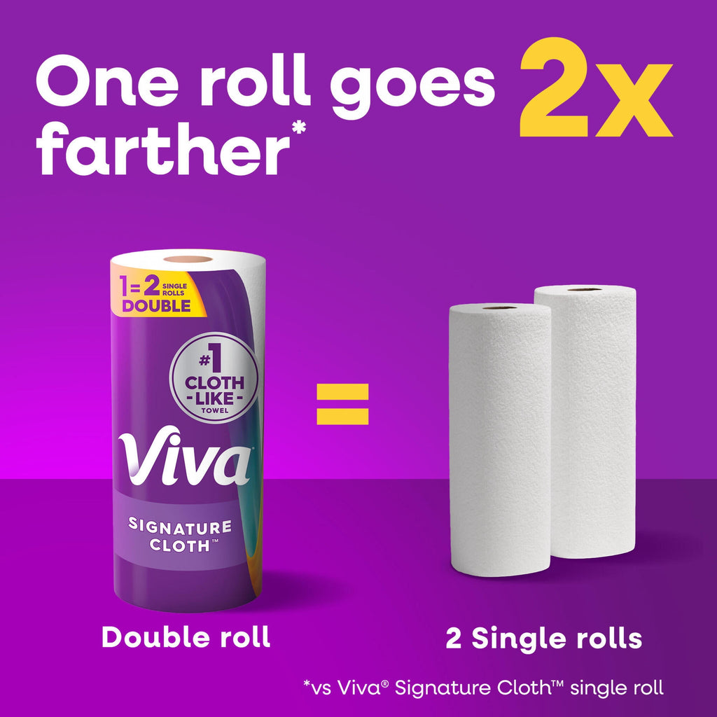 Viva Signature Cloth Paper Towels, 6 Double Rolls, 86 Sheets per Roll