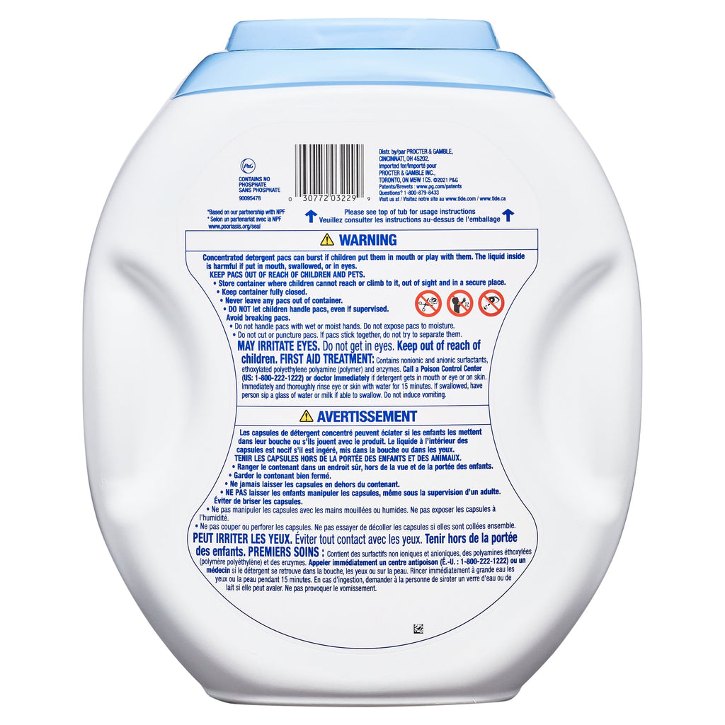 Tide PODS Free and Gentle Liquid Laundry Detergent Pacs, Hypoallergenic, Unscented, 112 Count