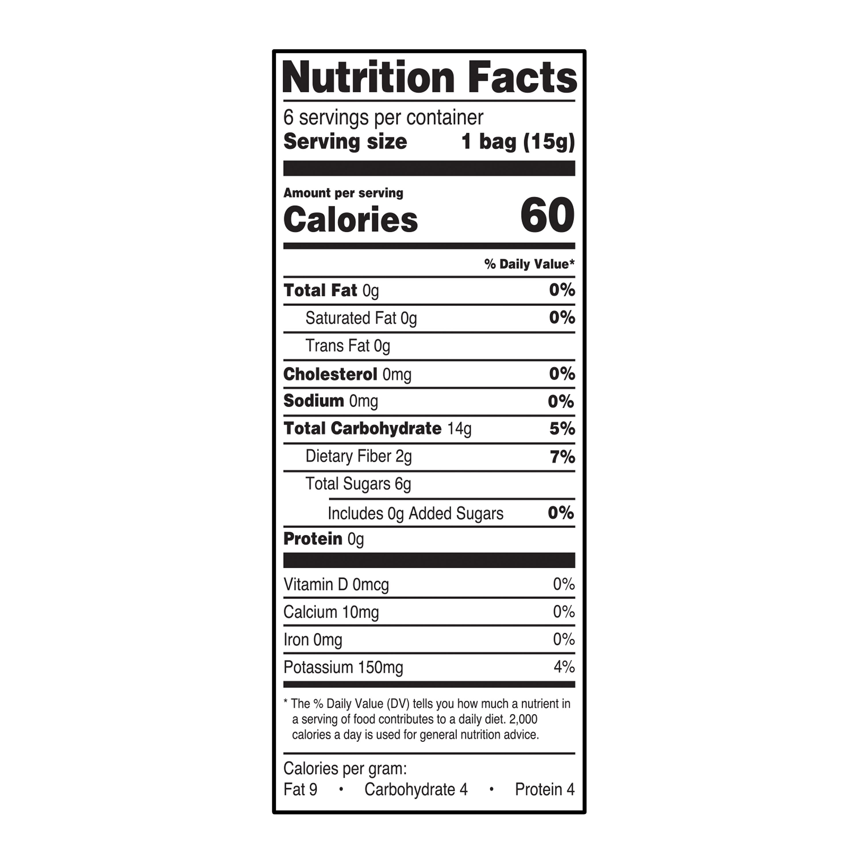 Great Value Baked Apple Chips, 0.53 oz, 6 Count