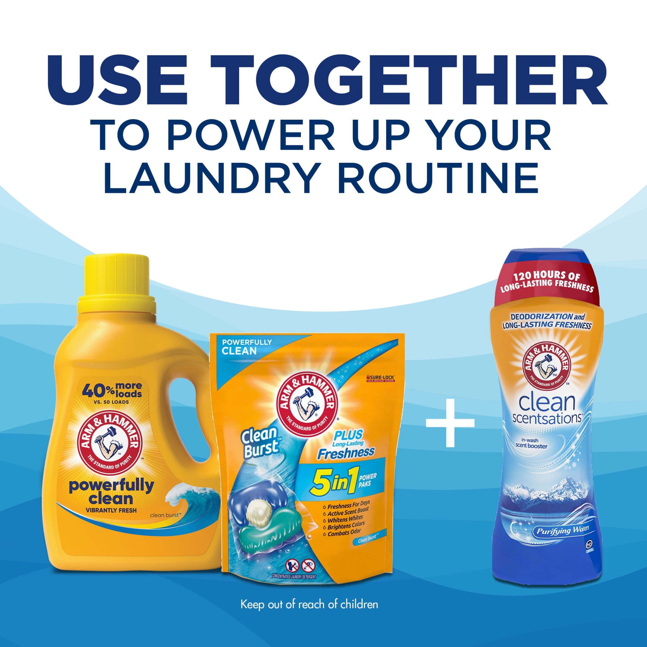 ARM & HAMMER Clean Burst, 105 Loads Liquid Laundry Detergent, 105 fl oz