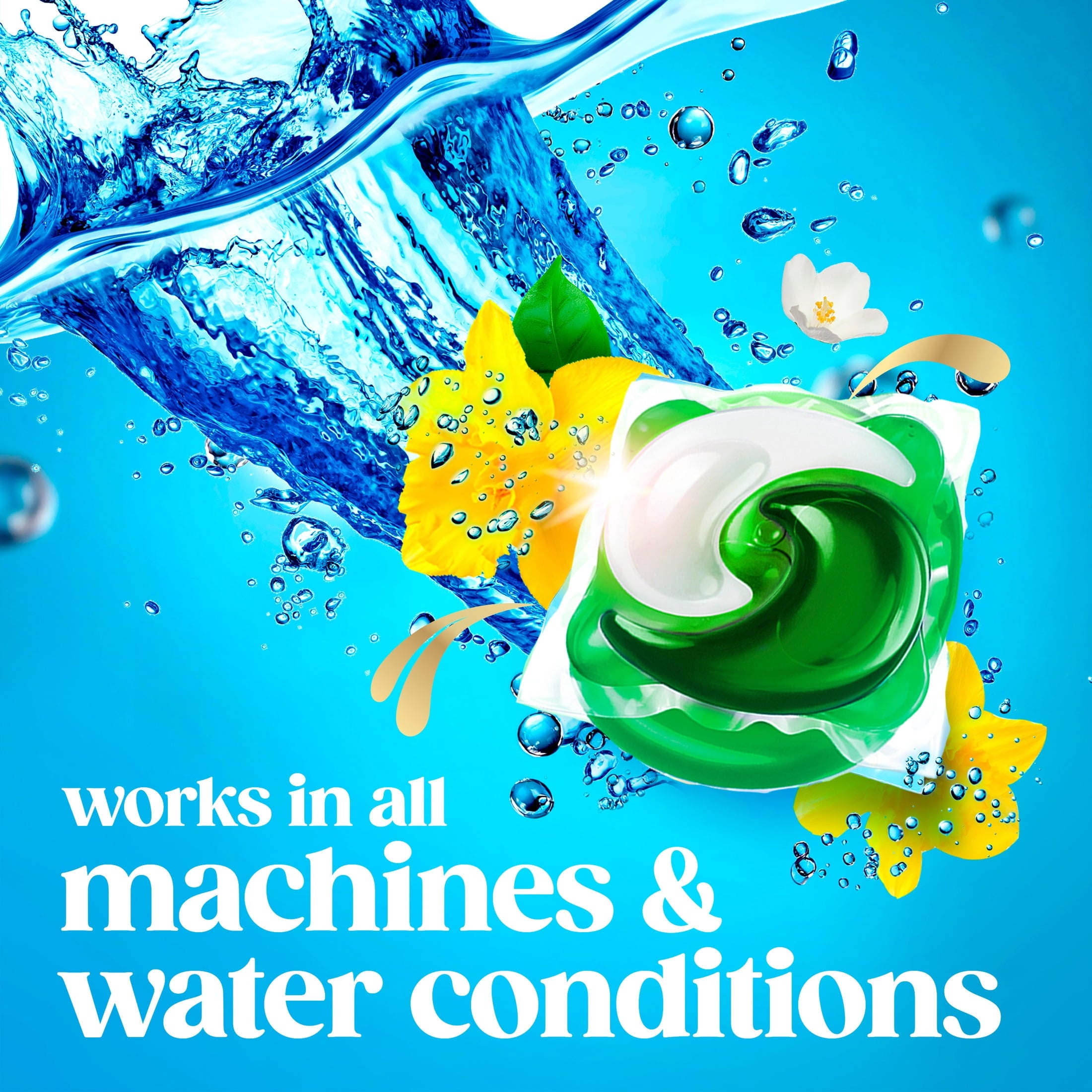 Gain Plus Flings Laundry Detergent Liquid Washing Pacs, Gain's Best All-In-One Clean, Original Scent, 45 Count