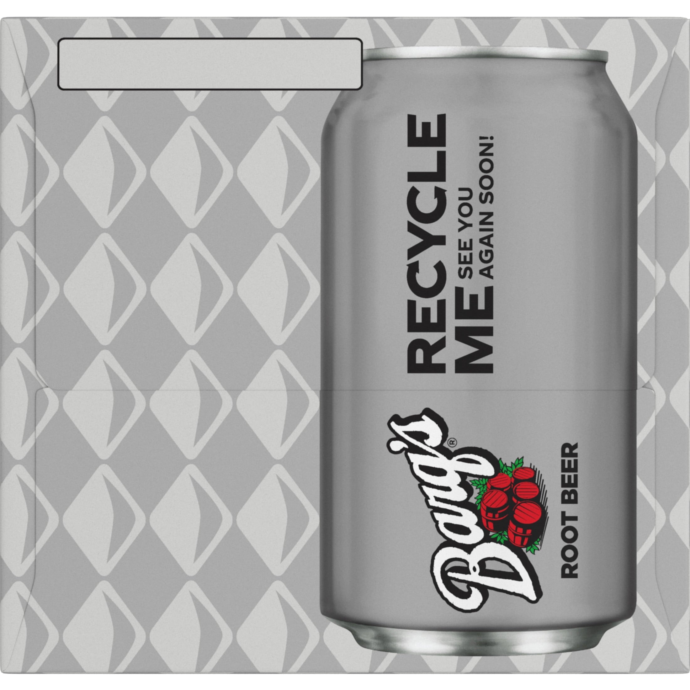 Barq's Root Beer Soda Pop Fridge Pack Cans, 12 fl oz, 12 Pack