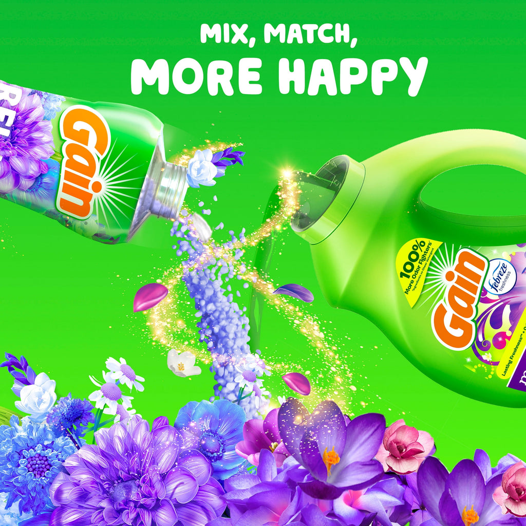Gain Laundry Detergent Liquid with Odor Fighters, Moonlight Breeze Scent, 46 fl oz, 32 Loads