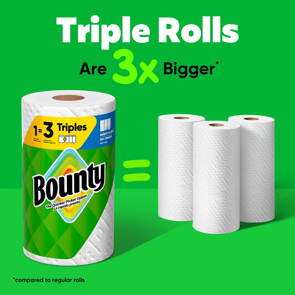 Bounty Paper Towels Select-a-Size, 6 Triple Rolls